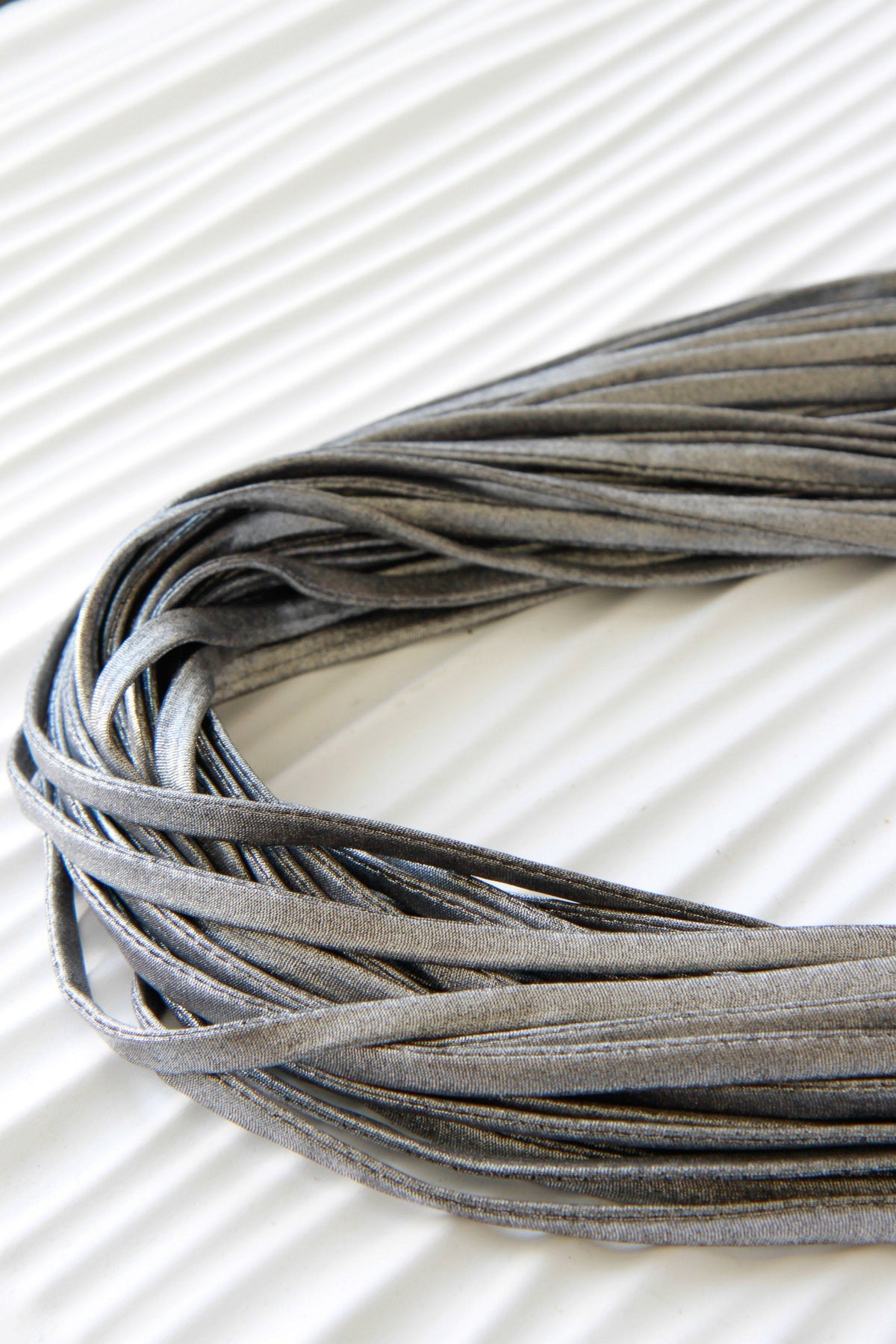 Rhodium Vegan Leather Silver Scarflace