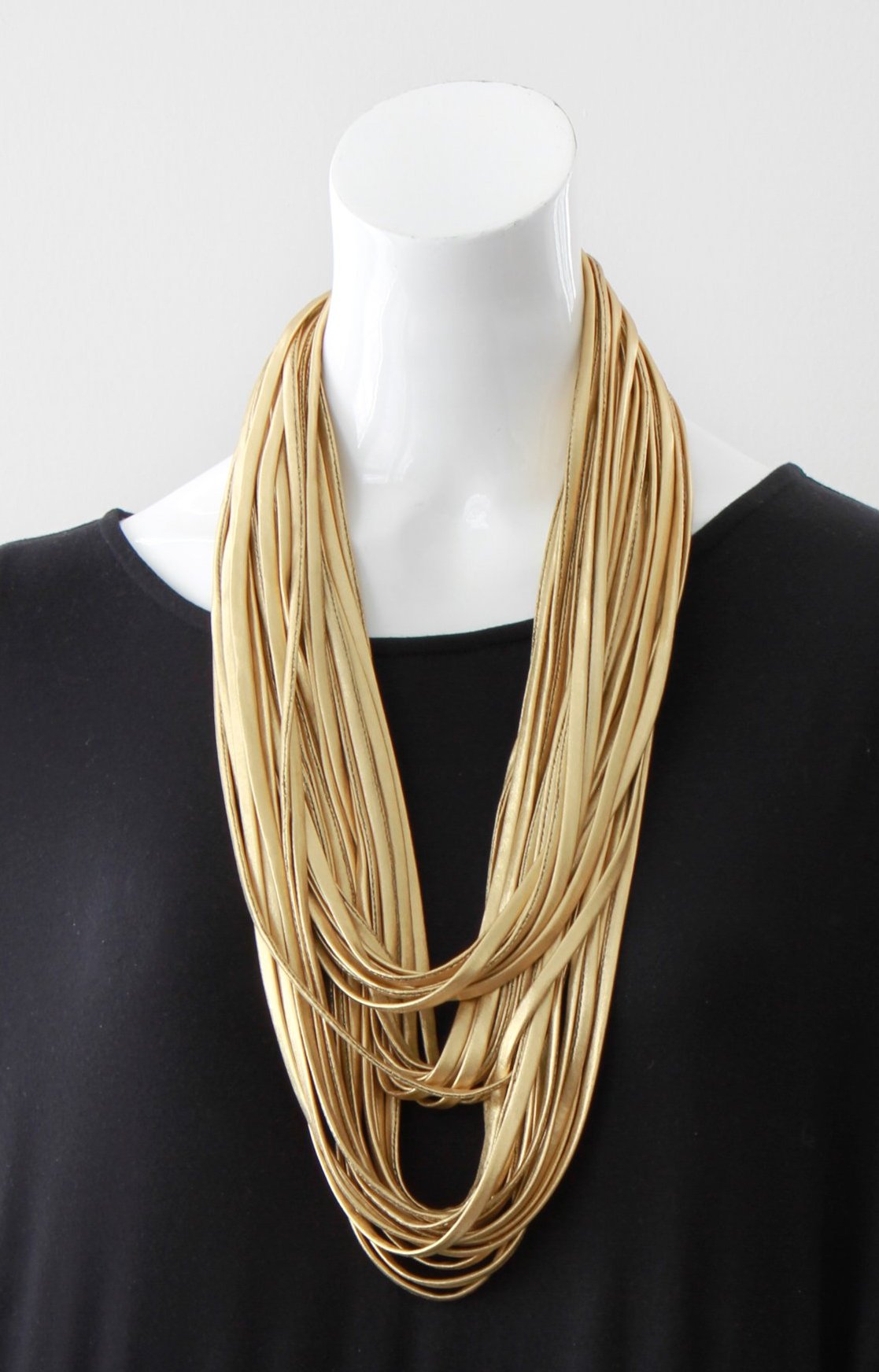 Yellow Gold Infinity Scarf for Women
