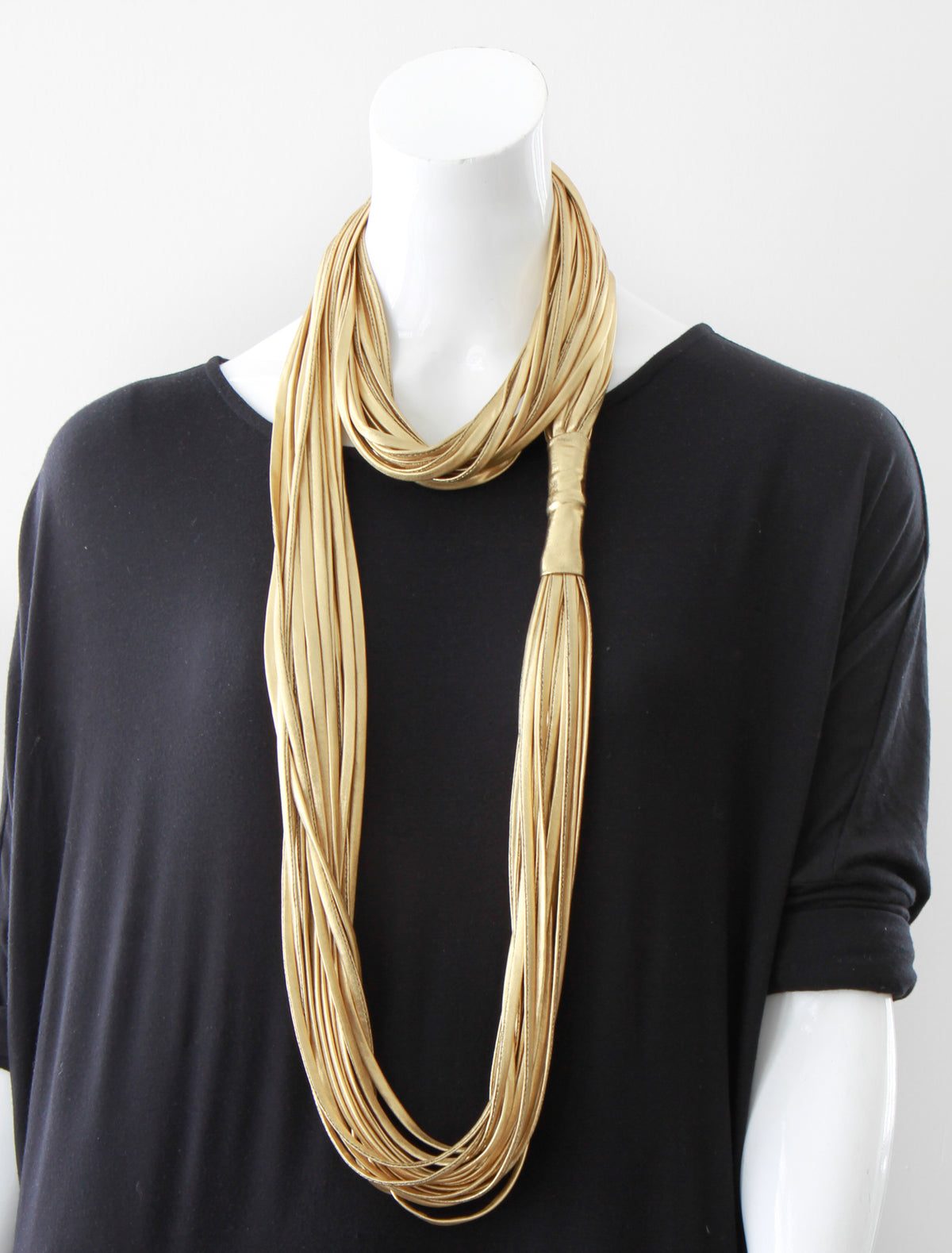 Yellow Gold Infinity Scarf for Women
