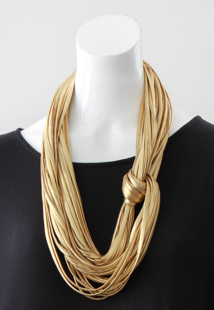 Yellow Gold Infinity Scarf for Women