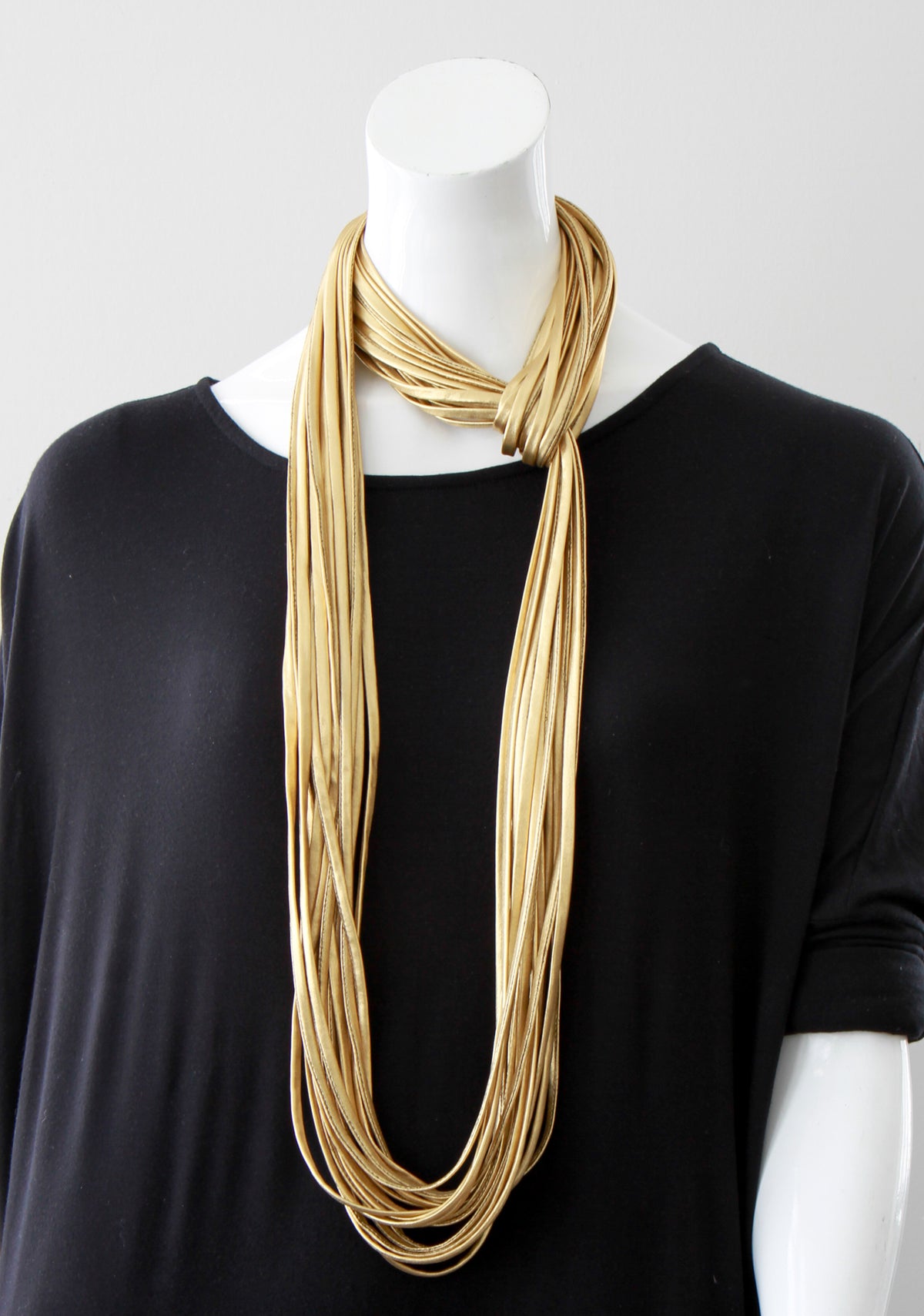 Yellow Gold Infinity Scarf for Women
