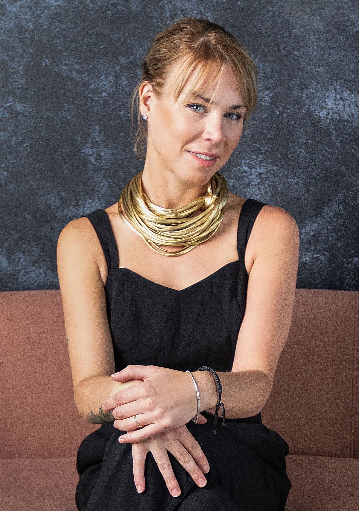 Yellow Gold Infinity Scarf for Women