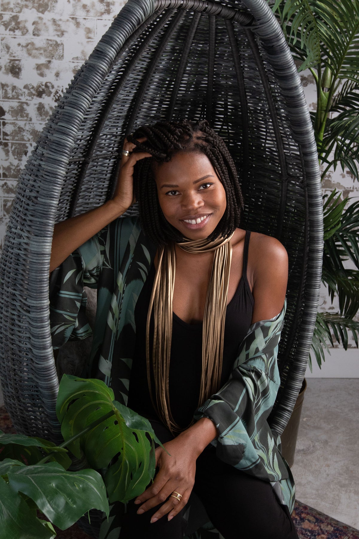 Infinity Scarf in Vegan Leather &#39;Antique Brass&#39;