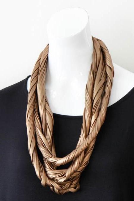Vegan sales leather necklace